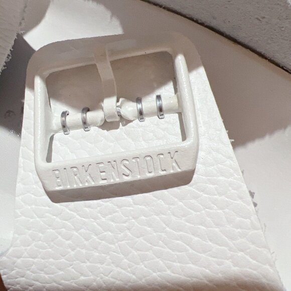 Birkenstock Arizona Exquisite- White Leather- Mens Sandals Slide EU 42 US 9- 9.5 - Picture 10 of 12